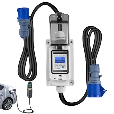 Image de Compteur d'énergie numérique mobile, 230 V, 16 A, IP65, pour camping-cars et maisons