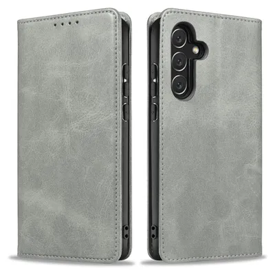 Produktbild von Handyhülle für Samsung Galaxy A54 5G Kunstleder Flip Cover Hülle Klapphülle Case Kartenfach Farbe: Grau