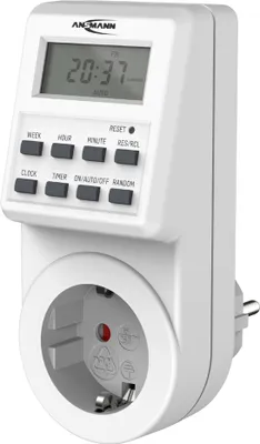 Image de ANSMANN 1260-0009 ANSMANN Horloge hebdomadaire numérique AES6, blanc