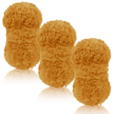 Produktbild von Plüschwolle 3 x 100g Fransengarn Kurkuma zum Häkeln & Stricken