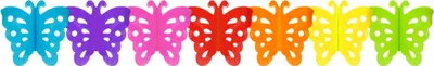 Produktbild von Papier Girlande Schmetterlinge
