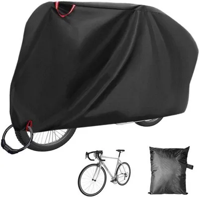 Produktbild von Wasserdichte Fahrradschutz für 1-2 Fahrräder, Fahrradgarage aus 210D Oxford-Stoff, Fahrradplanen mit Schlossgitter, 200x110x70 cm wasserdichtes Fahrradplan, Fahrradschutz für alle Fahrräder