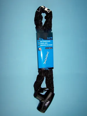 Produktbild von M Wave Kettenschloss mit Schlüssel Fahrrad Schloss Kette mit Textilüberzug
