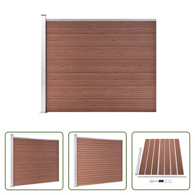 Obrázok produktu pre The Living Store Plotový prvok WPC 175x146 cm hnedý