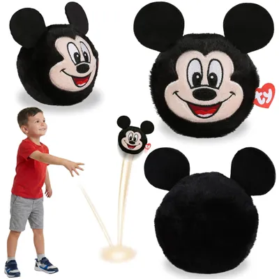 Produktbild von TY Disney Mickey Mouse Plüschball, BEANIE BOUNCERS, Geschicklichkeitsspielzeug, 10 cm