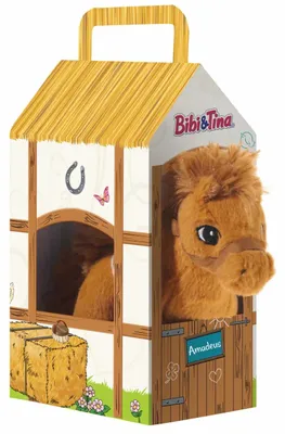 Produktbild von Bibi und Tina Pferd Amadeus Plüschtier mit Stall, 18 cm