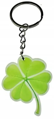 Image de Adar Porte-clés Trèfle à quatre feuilles vert porte-bonheur