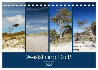 Produktbild von Weststrand Darß (Tischkalender 2027 DIN A5 quer), CALVENDO Monatskalender