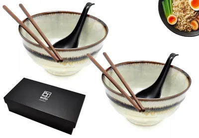 Obrázek produktu pro Red Samurai Sada misek na nudle Udon Wasabi 800 ml