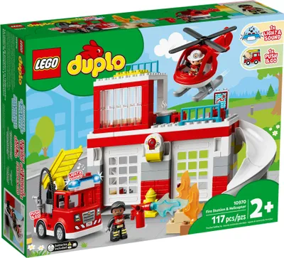 Zdjęcie produktu dla LEGO® DUPLO® 10970 Remiza strażacka z helikopterem