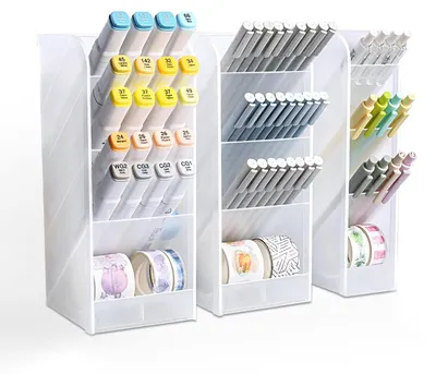 Produktbild von 3-teiliger Schreibtisch-Organizer, multifunktionaler Stiftehalter, Stiftebox, Aufbewahrungsbox, Stiftehalter für Büro, Zuhause und Schule