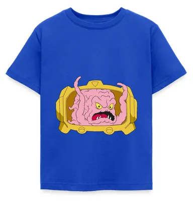 Produktbild von Spreadshirt Teenage Mutant Ninja Turtles Krang Bösewicht Kinder T-Shirt, 122/128 (7-8 Jahre), Royalblau