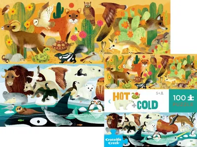 Image de Puzzle Crocodile Creek Animaux - 100 pièces - Jouet éducatif pour enfants
