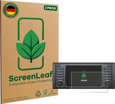 Produktbild von 2x ScreenLeaf Schutzfolie für Eonon E39A12S nachhaltiger Displayschutz Display Schutz Folie Klar Transparent