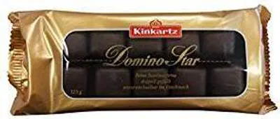 Obrázek produktu pro Kinkartz Domino Star hořká čokoláda 125g balení po 20 kusech