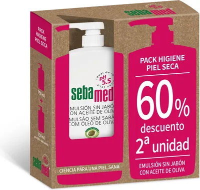 Produktbild von Sebamed Soap-Free Emulsion With Olive Oil 750ml Duo