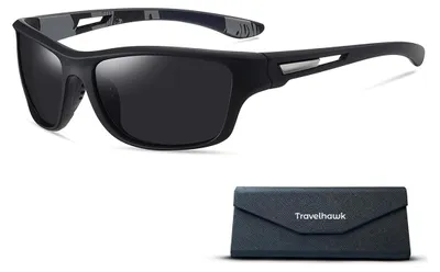 Produktbild von Travelhawk Sportbrille UV400 – Polarisiert – Schwarz