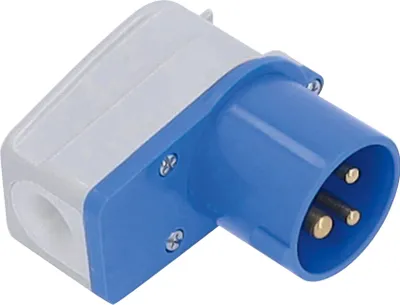 Produktbild von as-Schwabe Camping CEE-Winkelstecker 230V 16A 3-polig Blau CEE-Stecker IP44