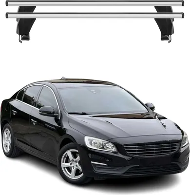 Image de Menabo Barres de toit Transversales pour Volvo S60 2010-2018 Alu Gris ABE 2x