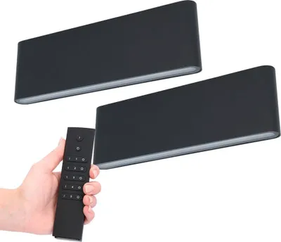 Produktbild von hoftronic LED-Wandleuchte Dallas XL 24W 3000K IP54 Schwarz