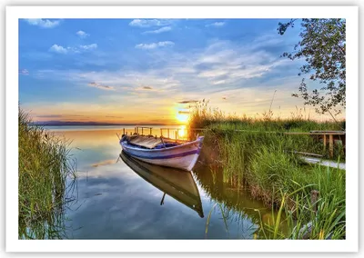 Produktbild von Poster - Poster ohne Rahmen - See Boot Wasser - 100x70 cm - Wand Bild - Wanddeko - Wandbilder - Kunstposter - Wandposter - Bilder - Kunstdruck - Wanddekoration - Wandbild - P2XAA100x70-3950