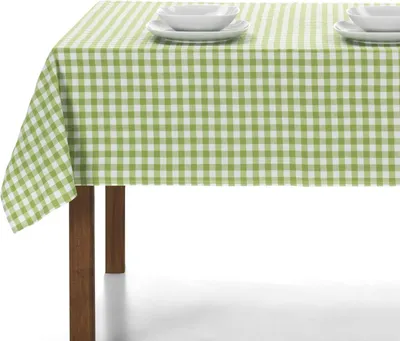 Obrázek produktu pro Ubrousk na stůl s vzorem vichy, rozměry 140 x 220 cm, materiál: tkanina, vhodné do zahrady