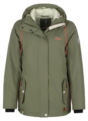 Produktbild von Leitfeuer Damen Funktionsjacke mit Rautenstepp-Futter - Outdoor-Jacke wasserdicht und atmungsaktiv in Khaki Größe 48