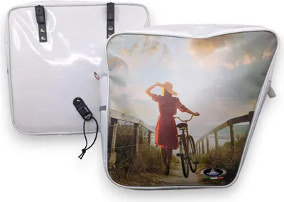 Produktbild von Fahrrad Gepäckträger-Taschen-Set Horizon Abgeschrägt - Weiß