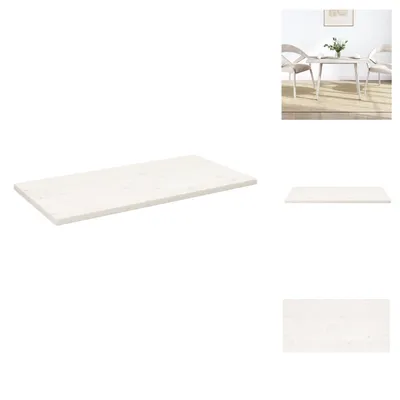 Produktbild von vidaXL Tischplatte Weiß 110x60x2,5 cm Massivholz Kiefer Rechteckig - Tischplatten