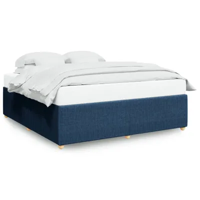 Produktbild von Bettgestell ohne Matratze Blau 180x200 cm Stoff