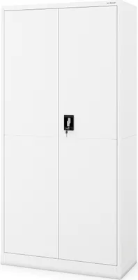 Produktbild von Jan Nowak Abschließbarer Aktenschrank Lagerschrank Mehrzweckschrank Metallschrank 900 x 1850 x 400 mm weiß