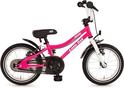 Imagen del producto de Bicicleta infantil de 14 pulgadas, color rosa, para niños y niñas a partir de 3 años. Ligera, con altura de sillín ajustable de 43 a 50 cm