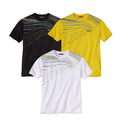 Produktbild von Atlas For Men - T-Shirt für Herren (3er-Pack) AF103 (XL) (Gelb/Weiß/Schwarz)