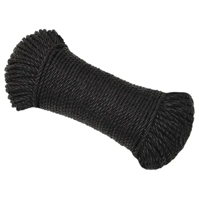 Produktbild von vidaXL Arbeitsseil Schwarz 8 mm 500 m Polypropylen