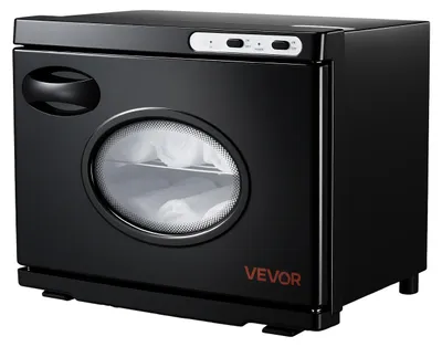 Obrázek produktu pro VEVOR ohřívač ručníků 23 l na 36 ručníků s klipem a rámem z nerezové oceli a průhledným oknem, ohřívač ručníků pro lázeňské kadeřnictví masážní salony, funkce parního ohřevu a čisticí lampa