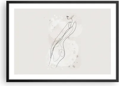 Produktbild von Gerahmtes Poster - Schwarzer Rahmen - Minimalismus Körper Frauen - 70x50 cm - Wand Bild - Wanddeko - Wandbilder - Kunstposter - Wandposter - Bilderrahmen - Bilder - Kunstdruck - P2BAA70x50-4831