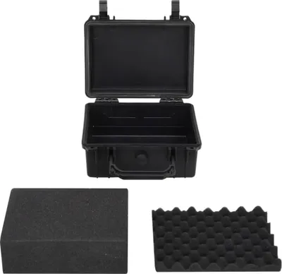 Produktbild von vidaXL Flugkoffer Tragbar Schwarz 24x19x11 cm PP