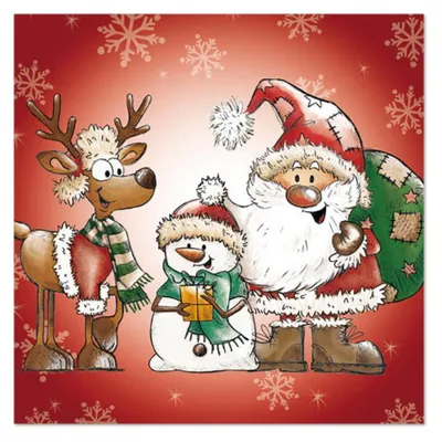 Immagine prodotto di PAPSTAR  88679 PAPSTAR Weihnachts-Motivservietten "Santa's Companions"