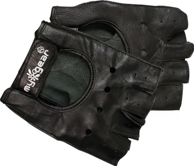 Produktbild von Half Finger Handschuhe Carplan M 100 % Leder handgenäht mit halben Fingern