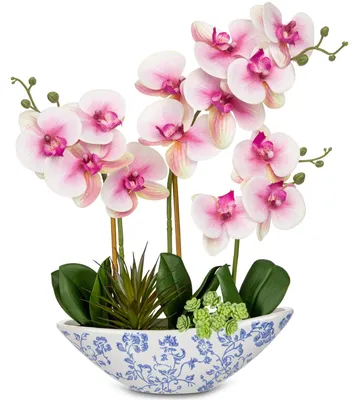 Kunstorchidee Phalaenopsis, 44 cm, in Keramikvase
