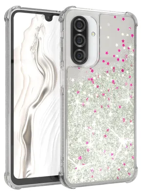 Produktbild von EAZY CASE - Glitzer Hülle kompatibel mit Samsung Galaxy A26 Glitzer Schutzhülle, Soft Case, Backcover Transparent mit Motiv