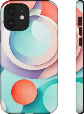 Produktbild von 3D Pastellkreise – Hülle Kompatibel mit iPhone 12