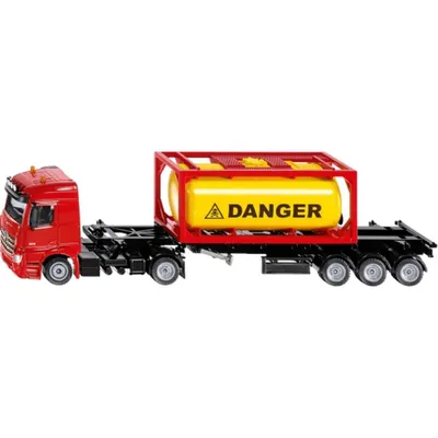 Produktbild von Siku Mercedes-Benz LKW mit Tankcontainer, Liefer-LKW-Modell, 3 Jahr(e), Metall, Kunststoff, Schwarz, Gelb, Rot
