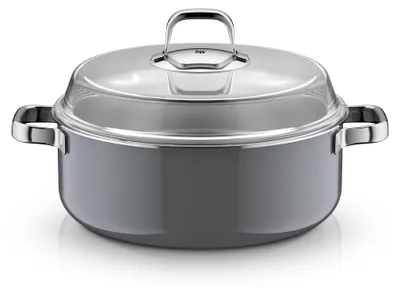 Produktbild von WMF Fusiontec Mineral Pro, Schmortopf mit Deckel, 28 cm, Platinum 3201114137 4000530760326