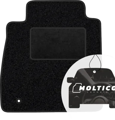 Produktbild von moto-MOLTICO Fahrer Fußmatte Auto Velours Fahrerseite Autoteppiche Schwarz Fahrermatte 1-teilig passend für Nissan Micra ab 2017