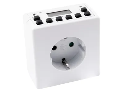 Produktbild von Digitale Zeitschaltuhr für Innen McPower "AZ-53", 10 Schaltprogramme, 12/24 Std. Zyklus, schmales Design