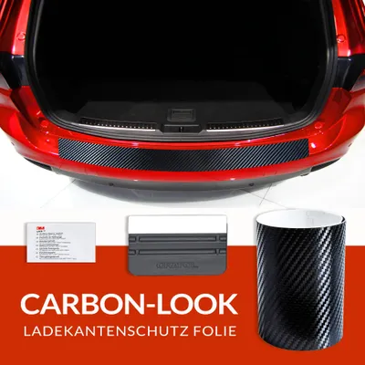 Produktbild von Ladekantenschutz Folie passend für Hyundai i30 Kombi ab Bj. 2021-, Farbe:Carbon-Look