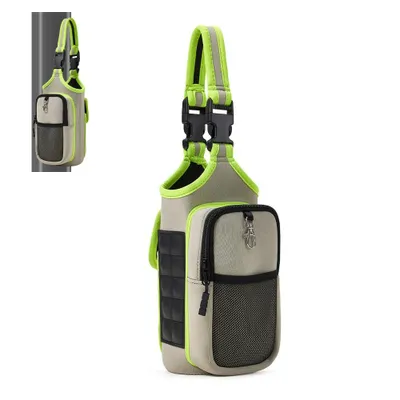 Produktbild von Magnetische Sporttasche, Wasserflaschenhalter mit Handytasche und verstellbarem Gurt, 10 ultrastarke Magnete haften an Fitnessgeräten