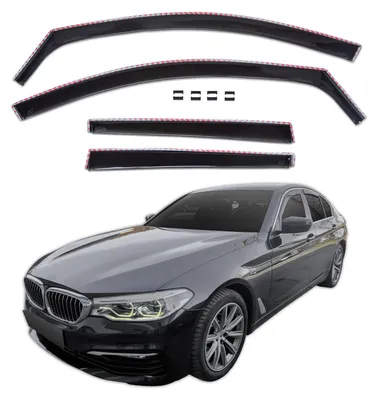 Produktbild von GP Windabweiser Für Bmw 5 Serie G30 4D 2017-2023 4tlg GP Regenabweiser, Schwarz, Getönt, Aerodynamisch, Einfache Montage, Befeistigung mit Clips