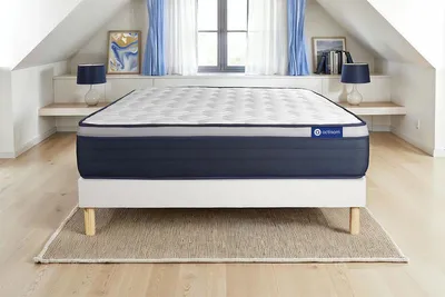 Produktbild von Actilatex max matratze 130x210cm + Bettgestell mit lattenrost , Härtegrad 4 , Latex und Memory-Schaum , Höhe : 26 cm